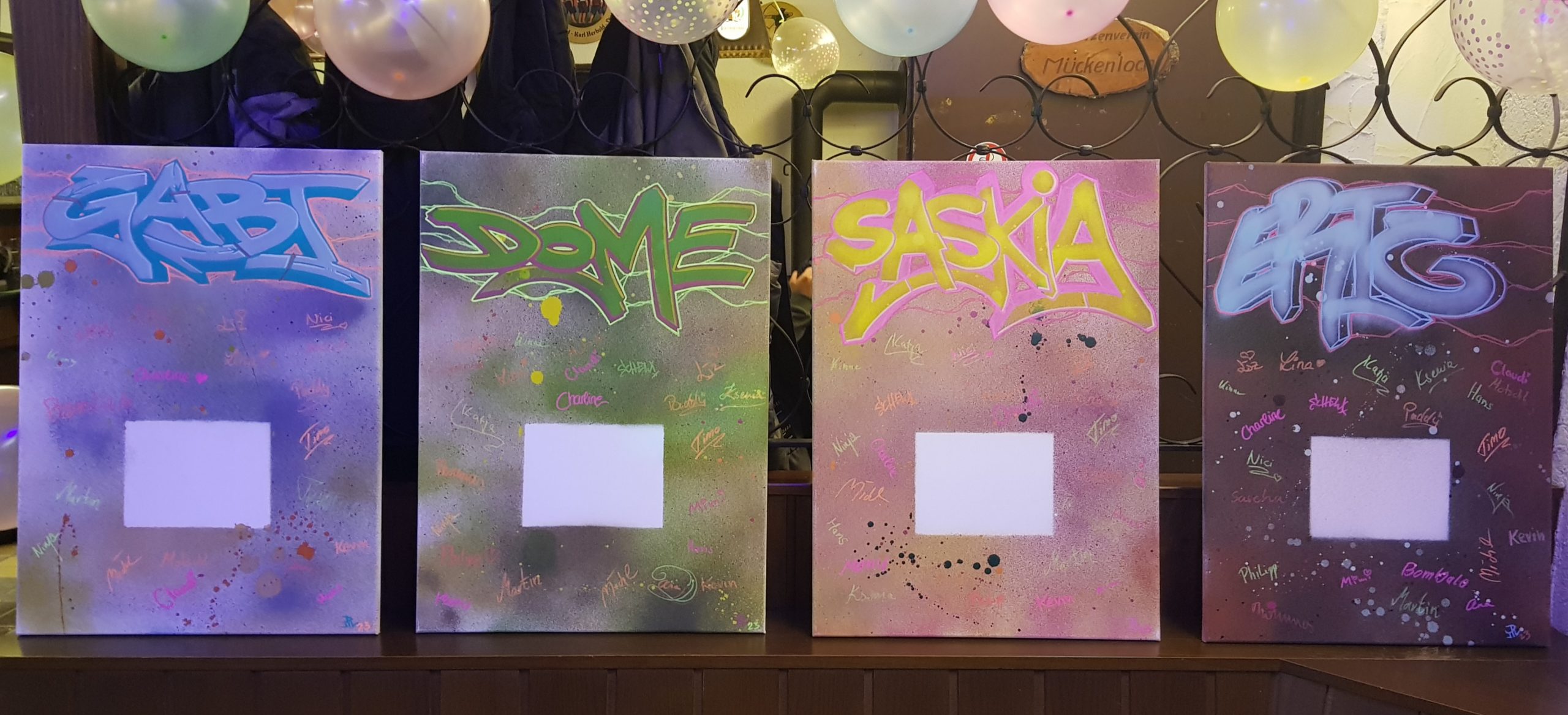 Gabi, Dome, Saskja und Eric